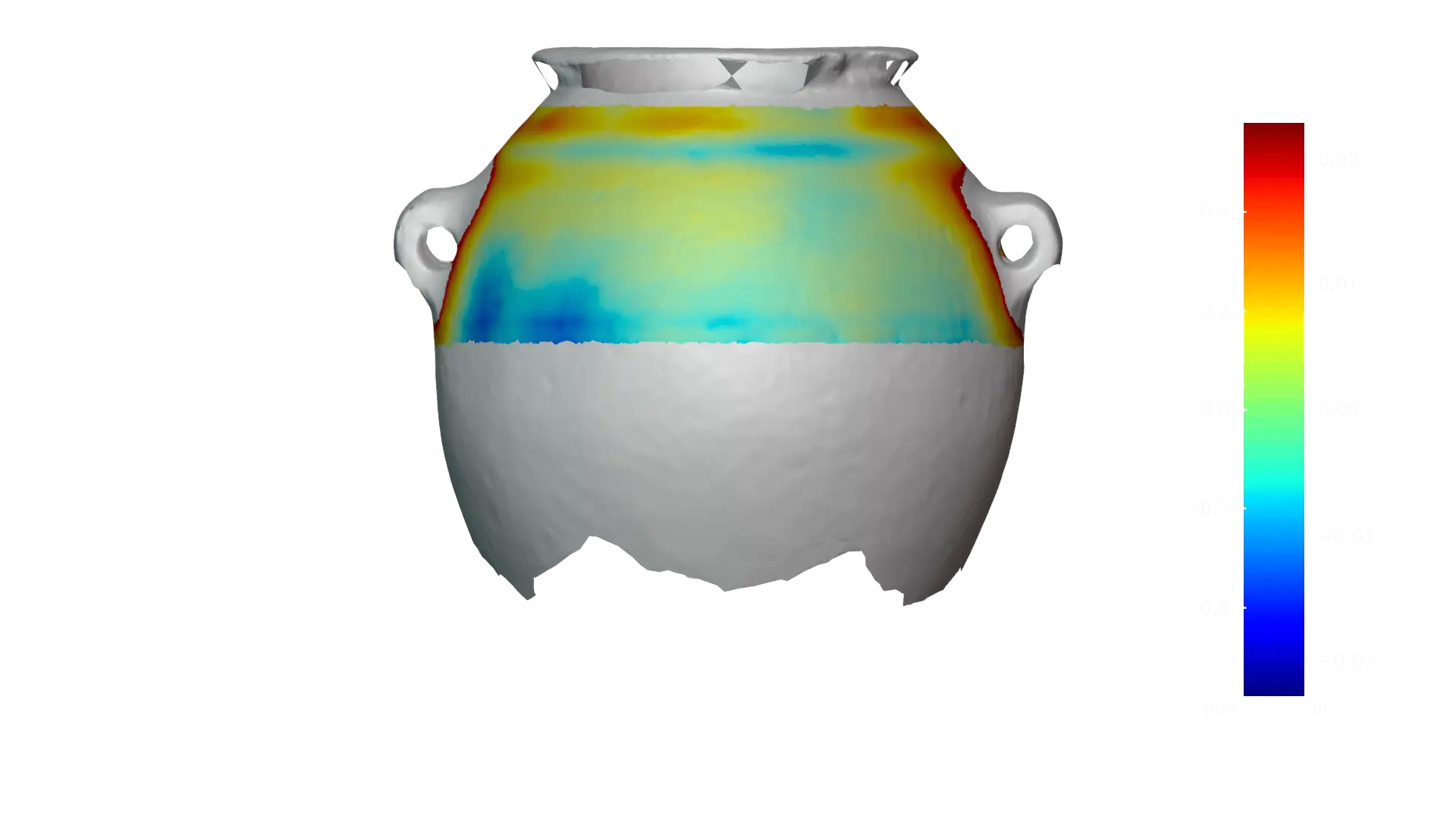 Figure 6 - MV003b exterior upper, RMSD: 230 μm | 9.1 thou, Range: 1245 μm | 49.0 thou