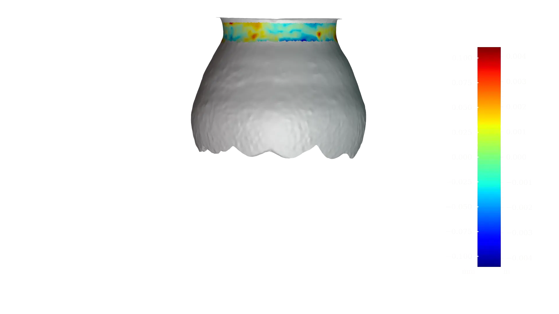 Figure 9 - MV003b interior opening, RMSD: 32 μm | 1.3 thou, Range: 251 μm | 9.9 thou