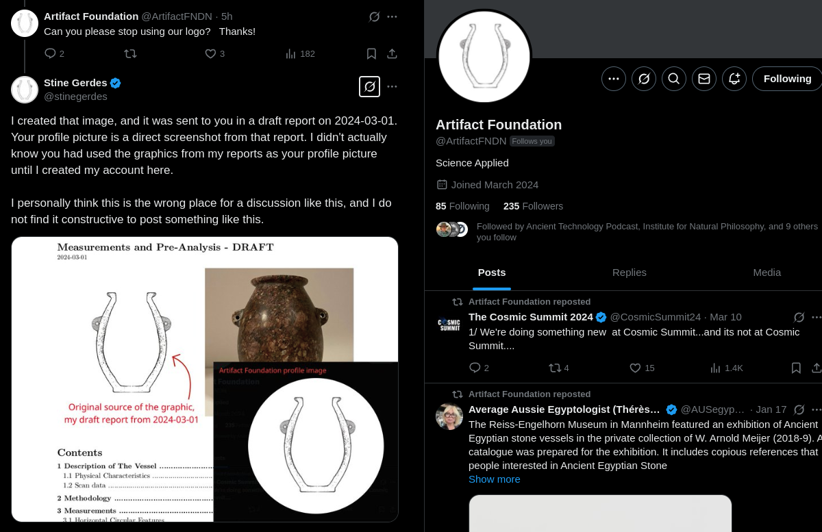 Adam stating I was using their logo