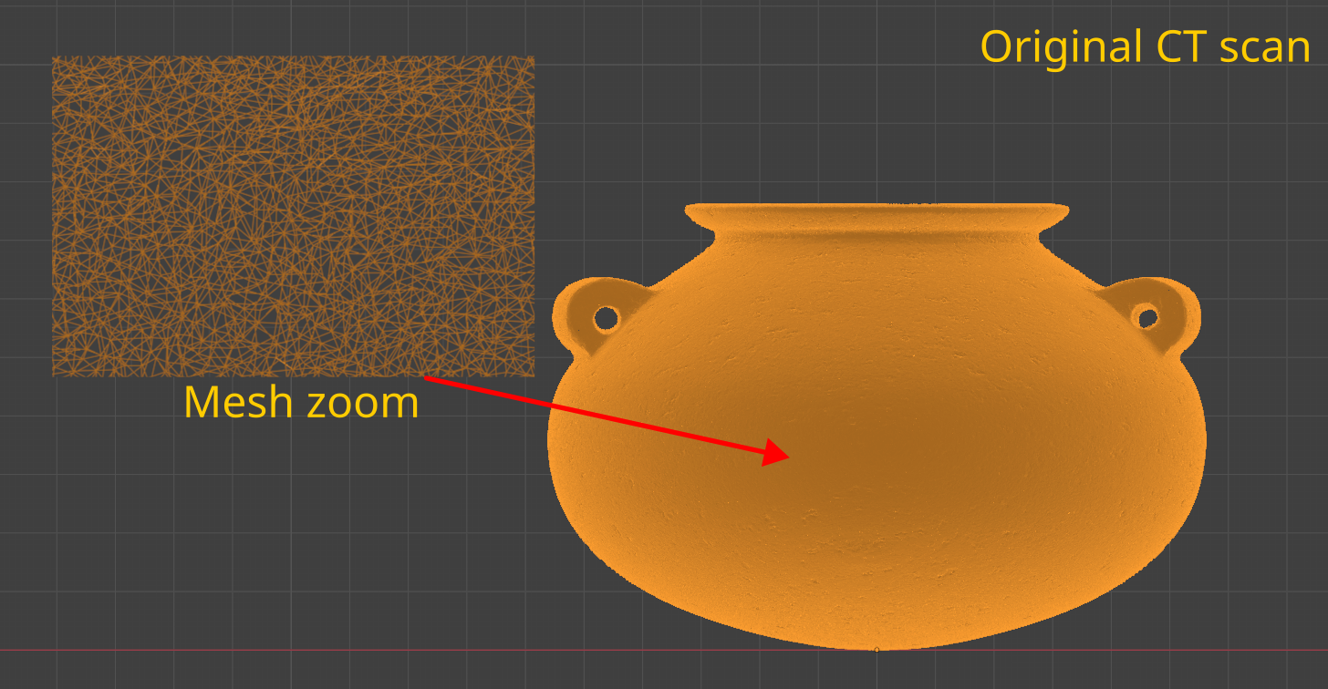 Original scan - detailed vertex zoom